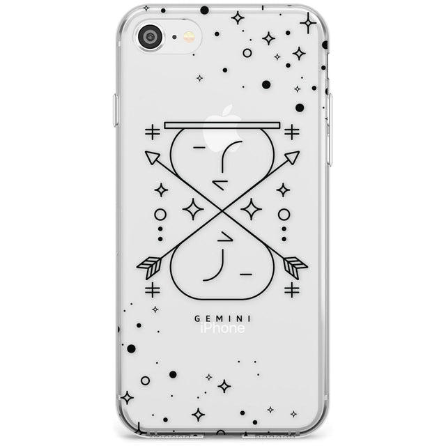 Gemini Emblem - Transparent Design Slim TPU Phone Case for iPhone SE 8 7 Plus