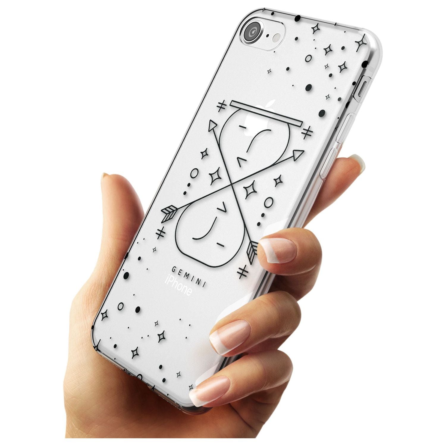Gemini Emblem - Transparent Design Slim TPU Phone Case for iPhone SE 8 7 Plus