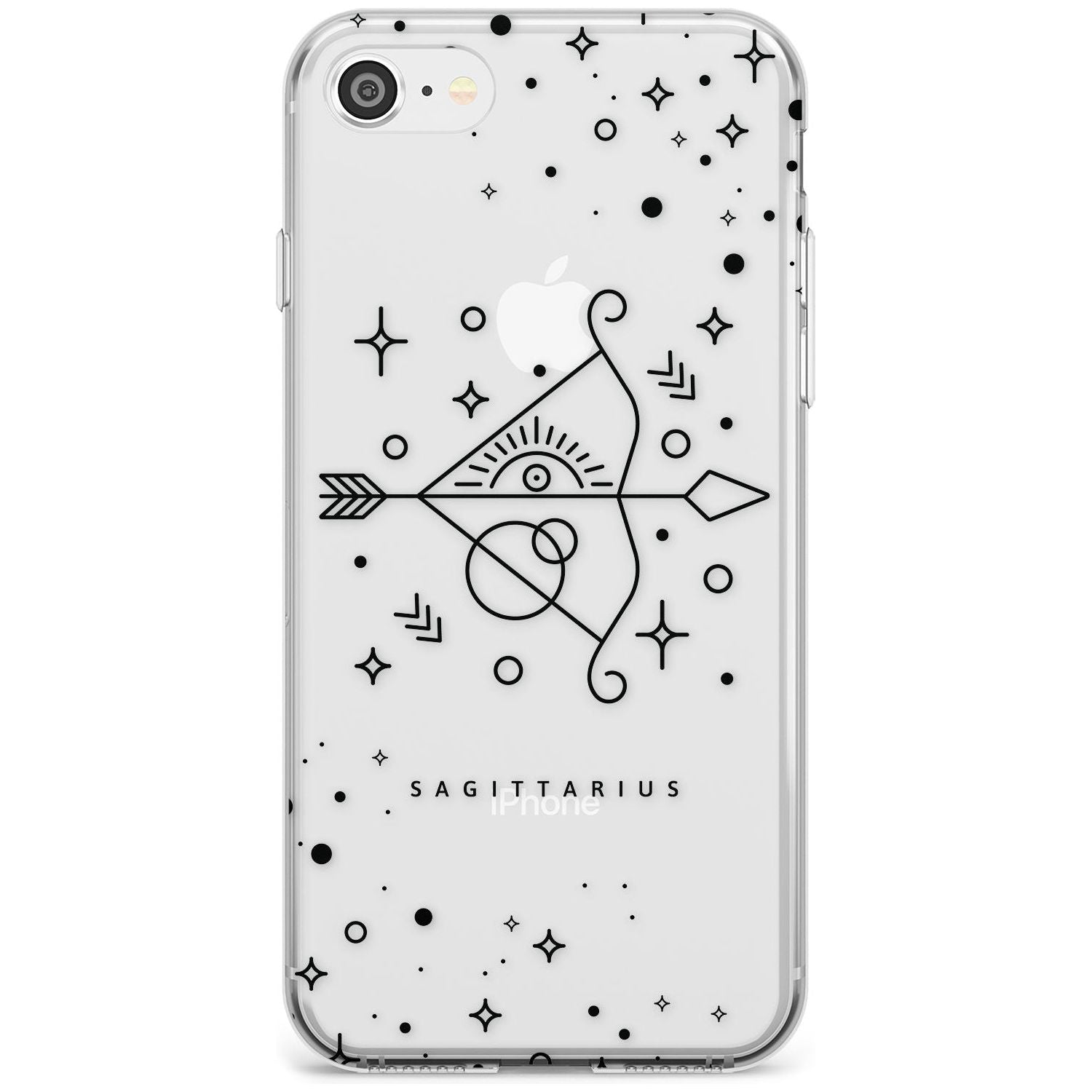 Sagittarius Emblem - Transparent Design Slim TPU Phone Case for iPhone SE 8 7 Plus