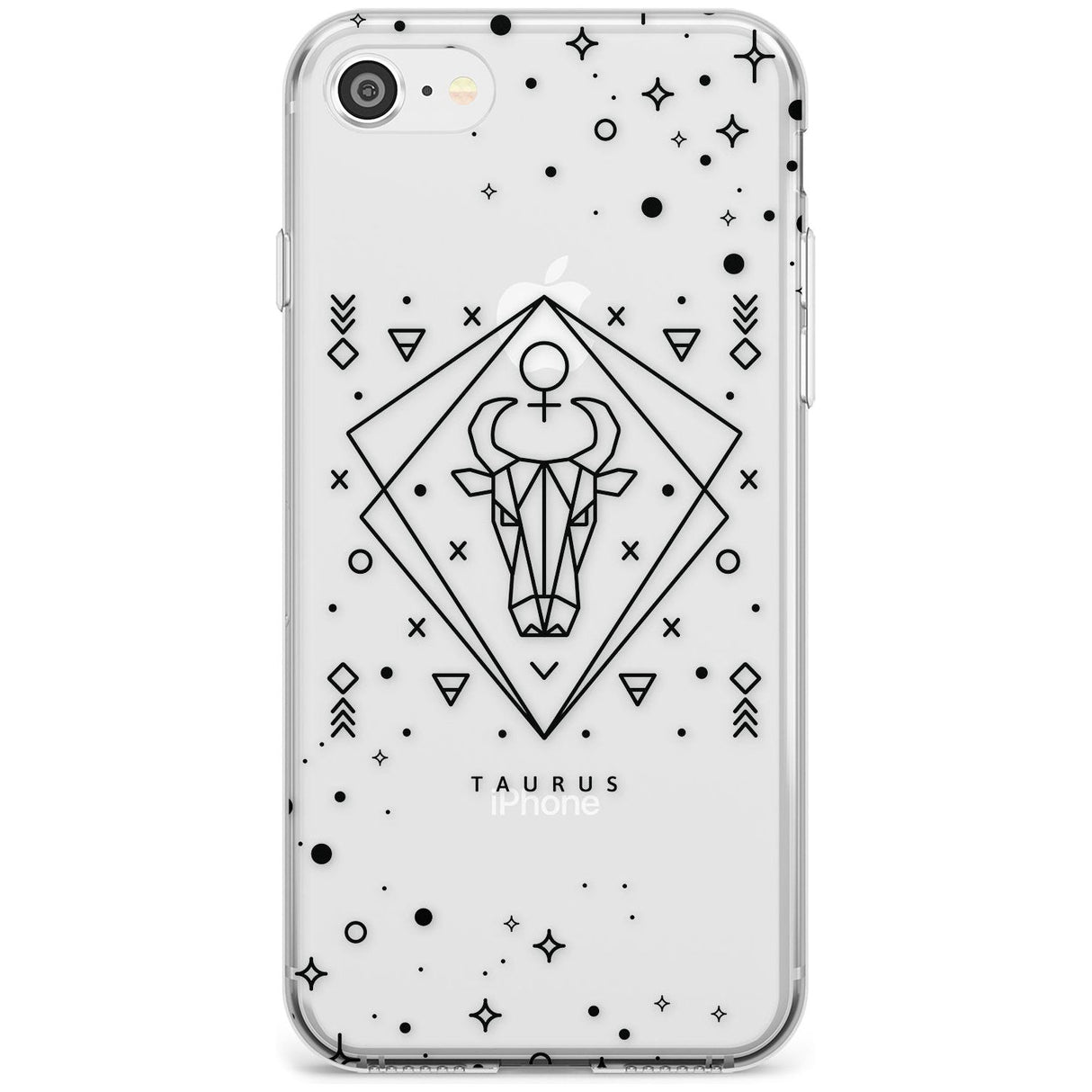 Taurus Emblem - Transparent Design Slim TPU Phone Case for iPhone SE 8 7 Plus