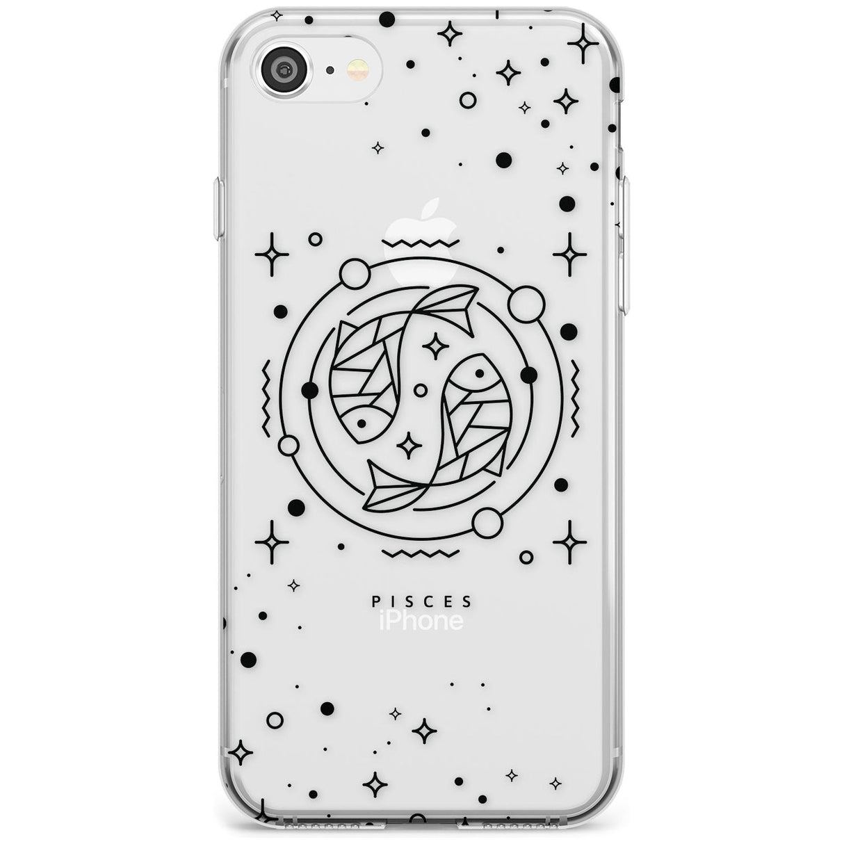 Pisces Emblem - Transparent Design Slim TPU Phone Case for iPhone SE 8 7 Plus