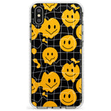 Acid Face Grid Pattern Impact Phone Case for iPhone X XS Max XR