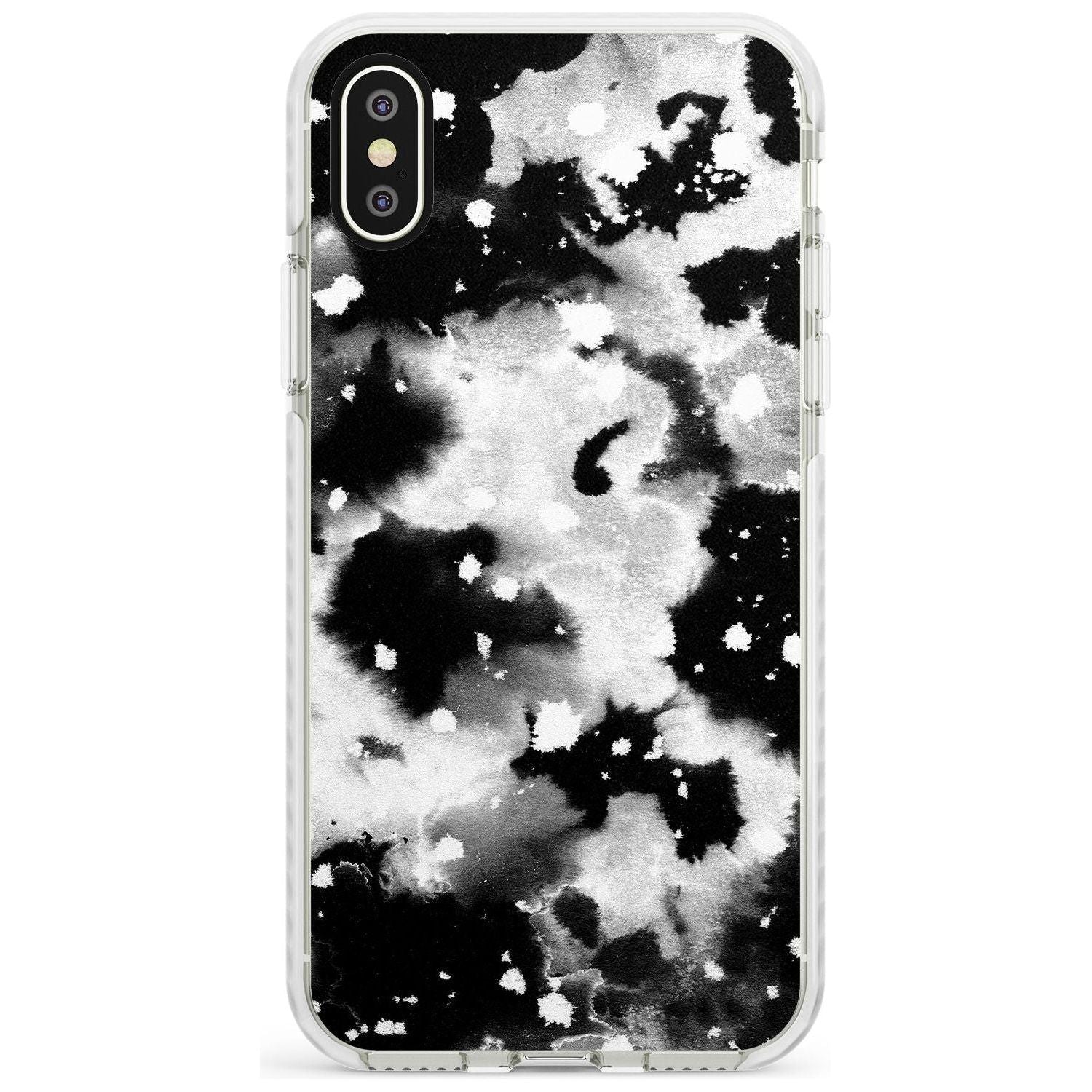 Black & White Acid Wash Tie-Dye Pattern Impact Phone Case for iPhone X XS Max XR