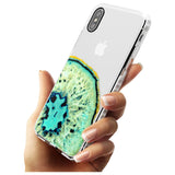 Turquoise & Green Gemstone Crystal Clear Design Impact Phone Case for iPhone X XS Max XR