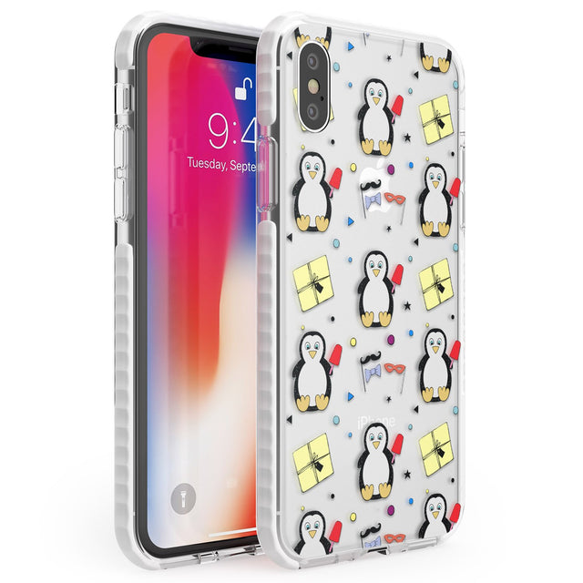 Cute Penguin Pattern Clear Phone Case iPhone X / iPhone XS / Impact Case,iPhone XR / Impact Case,iPhone XS MAX / Impact Case Blanc Space