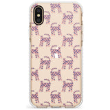 Pink and Blue Cat Pattern Impact Phone Case for iPhone X XS Max XR