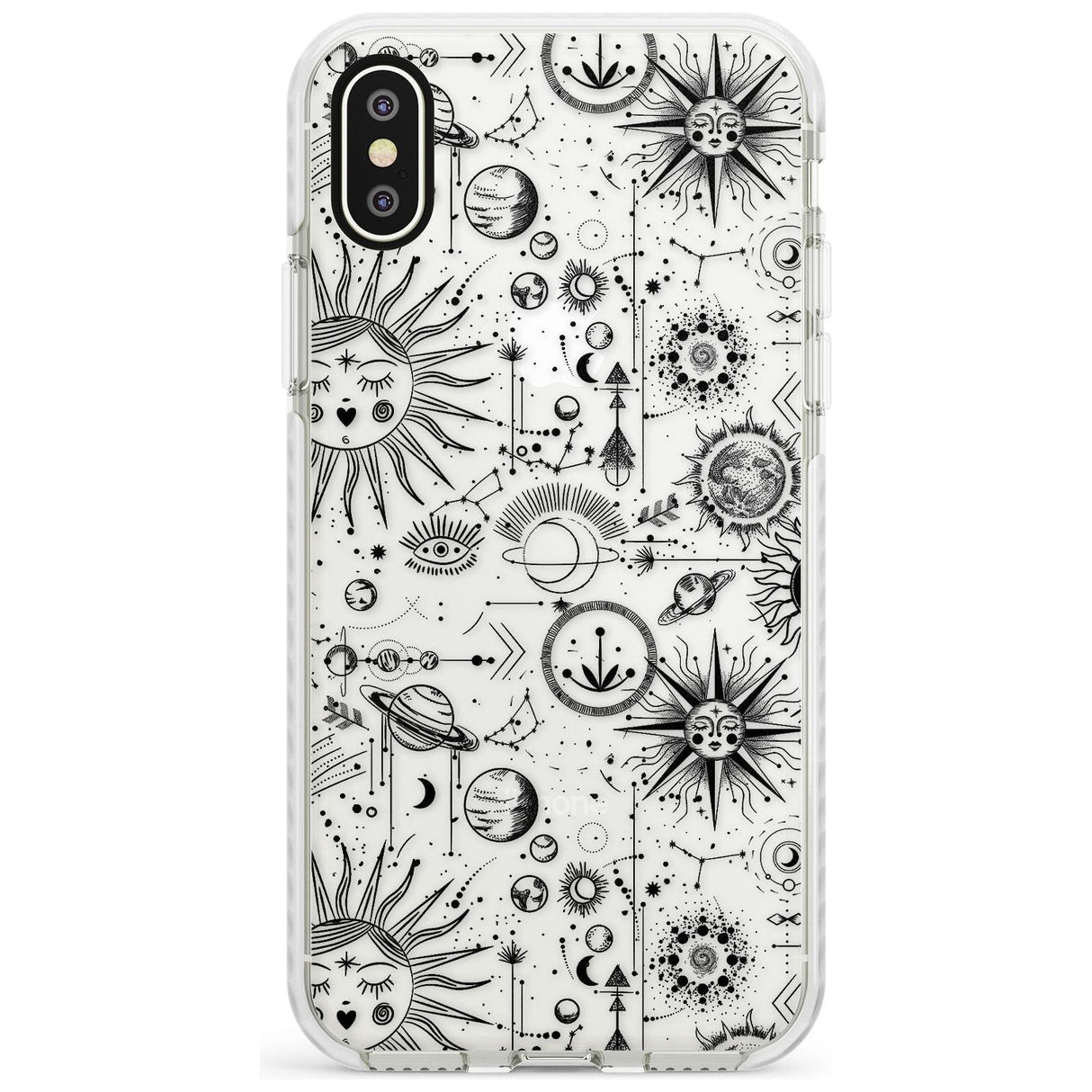Suns & Planets Vintage Astrological Impact Phone Case for iPhone X XS Max XR