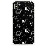 Outer Space Outlines: White on Black Slim TPU Phone Case Warehouse X XS Max XR