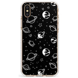 Outer Space Outlines: White on Black Slim TPU Phone Case Warehouse X XS Max XR