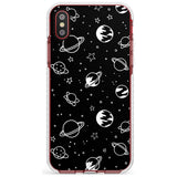 Outer Space Outlines: White on Black Slim TPU Phone Case Warehouse X XS Max XR