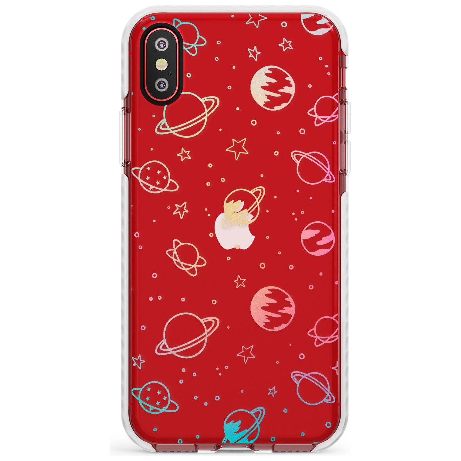 Outer Space Outlines: Pastels on Clear Slim TPU Phone Case Warehouse X XS Max XR