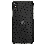 Messy Black Dot Pattern Pink Fade Impact Phone Case for iPhone X XS Max XR