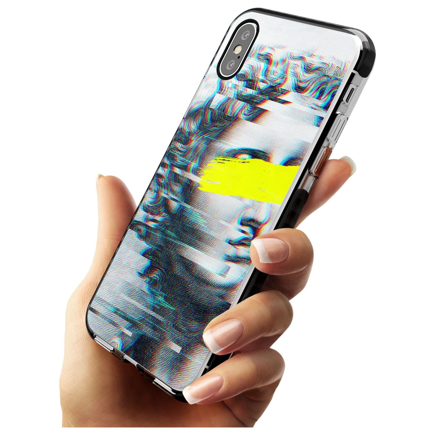 GLITCHED FRAGMENT Pink Fade Impact Phone Case for iPhone X XS Max XR
