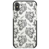 Black Tiger Roar Pattern Black Impact Phone Case for iPhone X XS Max XR