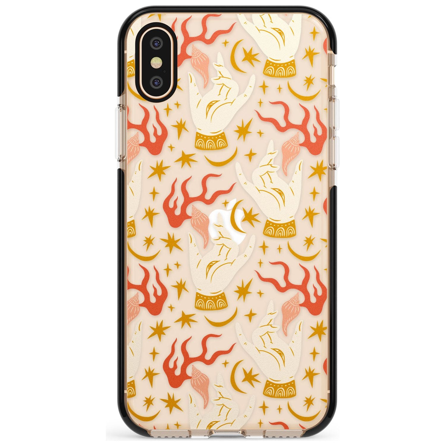 Hand Watcher Pattern Black Impact Phone Case for iPhone X XS Max XR