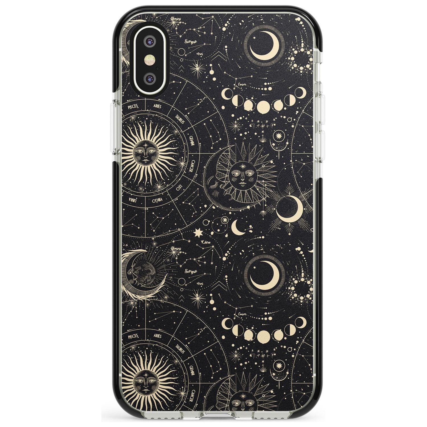 Suns, Moons & Star Signs Pink Fade Impact Phone Case for iPhone X XS Max XR