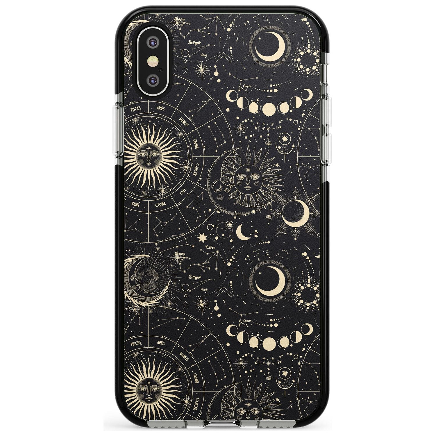 Suns, Moons & Star Signs Pink Fade Impact Phone Case for iPhone X XS Max XR