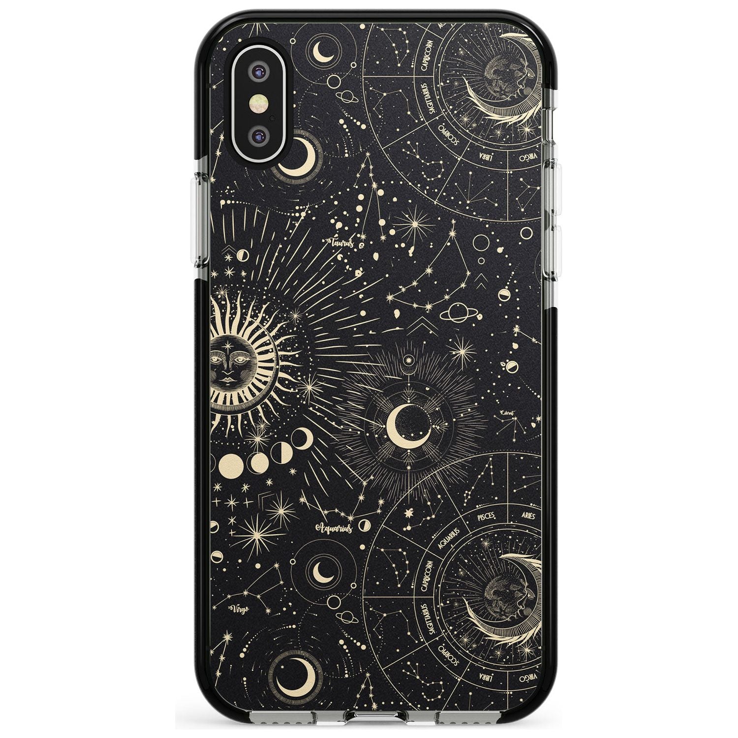 Suns & Zodiac Charts Pink Fade Impact Phone Case for iPhone X XS Max XR
