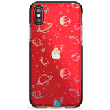 Outer Space Outlines: Pastels on Clear Pink Fade Impact Phone Case for iPhone X XS Max XR