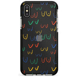 Boob Pattern (Mixed Colours) Pink Fade Impact Phone Case for iPhone X XS Max XR