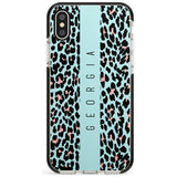 Custom Blue Leopard Spots iPhone Case  Black Impact Custom Phone Case - Case Warehouse