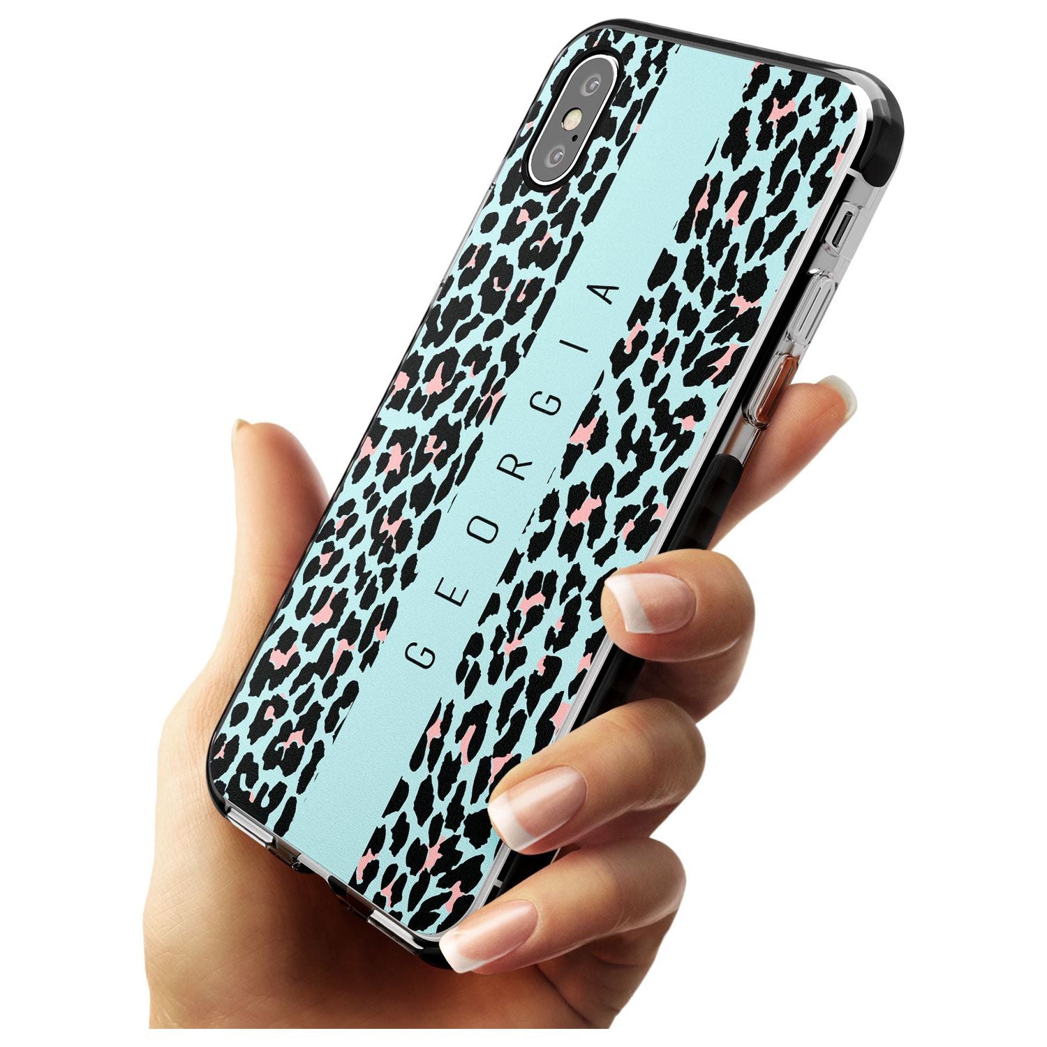 Custom Blue Leopard Spots iPhone Case   Custom Phone Case - Case Warehouse