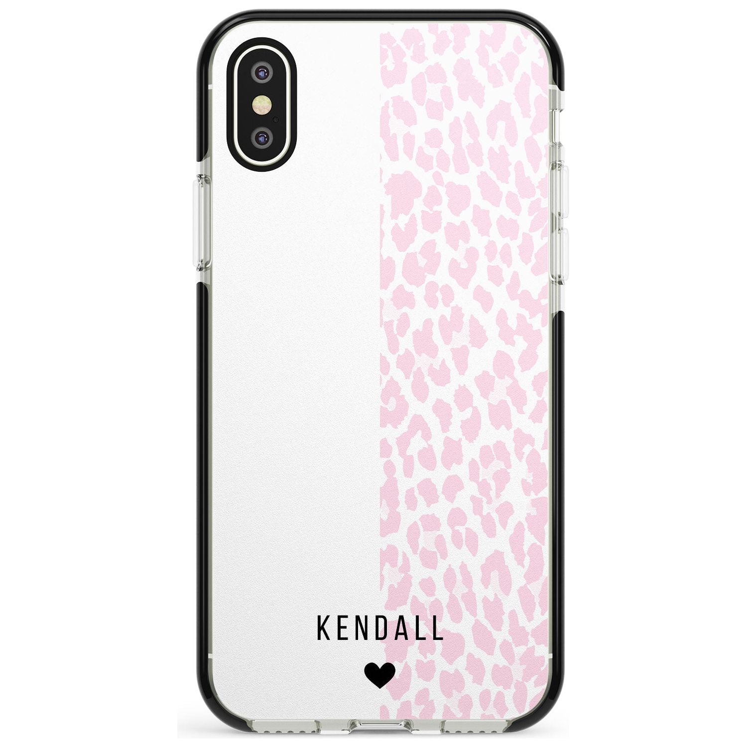 Custom Pink & White Leopard Spots iPhone Case  Black Impact Custom Phone Case - Case Warehouse
