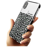 CustomSeafoam Green & Cursive Leopard Spots Black Impact Phone Case for iPhone X XS Max XR