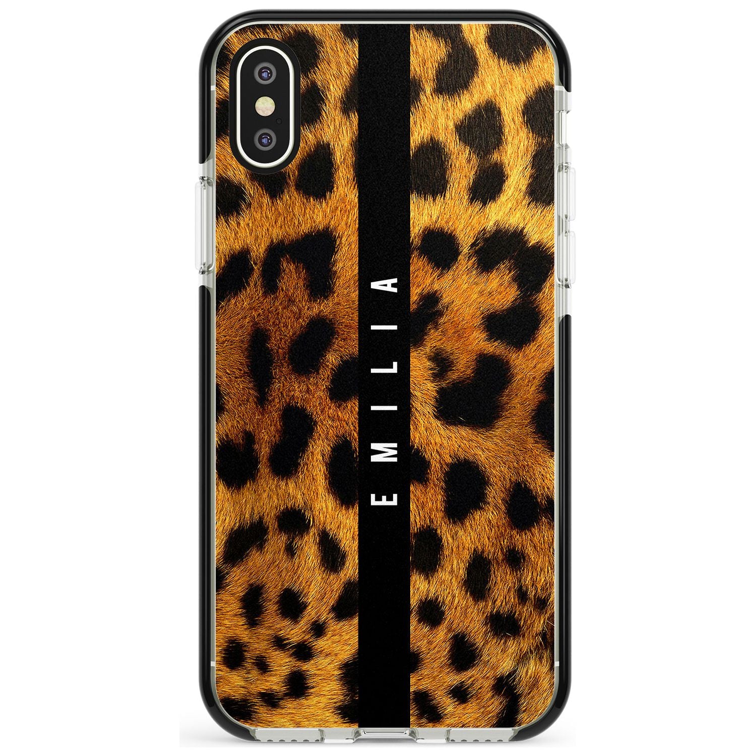 Leopard Print iPhone Case  Black Impact Custom Phone Case - Case Warehouse