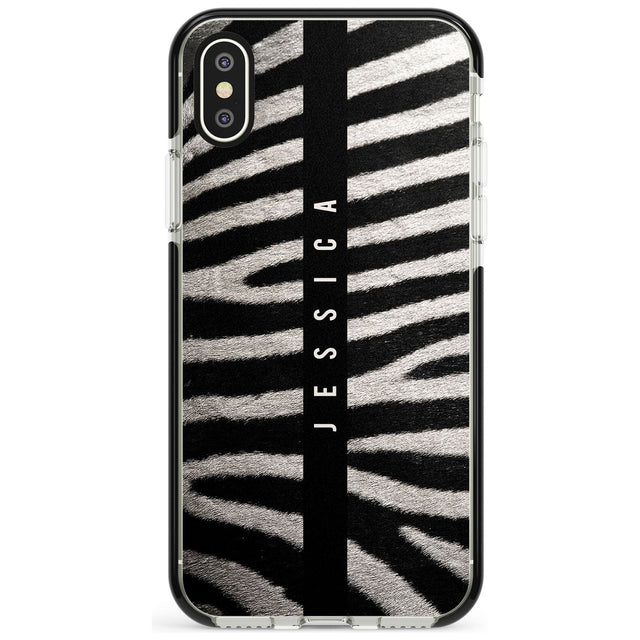 Zebra Print iPhone Case  Black Impact Custom Phone Case - Case Warehouse
