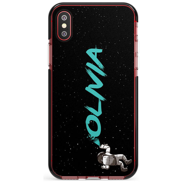 Graffiti Astronaut Pink Fade Impact Phone Case for iPhone X XS Max XR