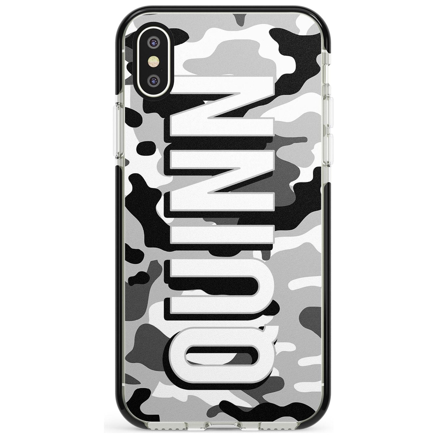 Greyscale Camo Pink Fade Impact Phone Case for iPhone X XS Max XR
