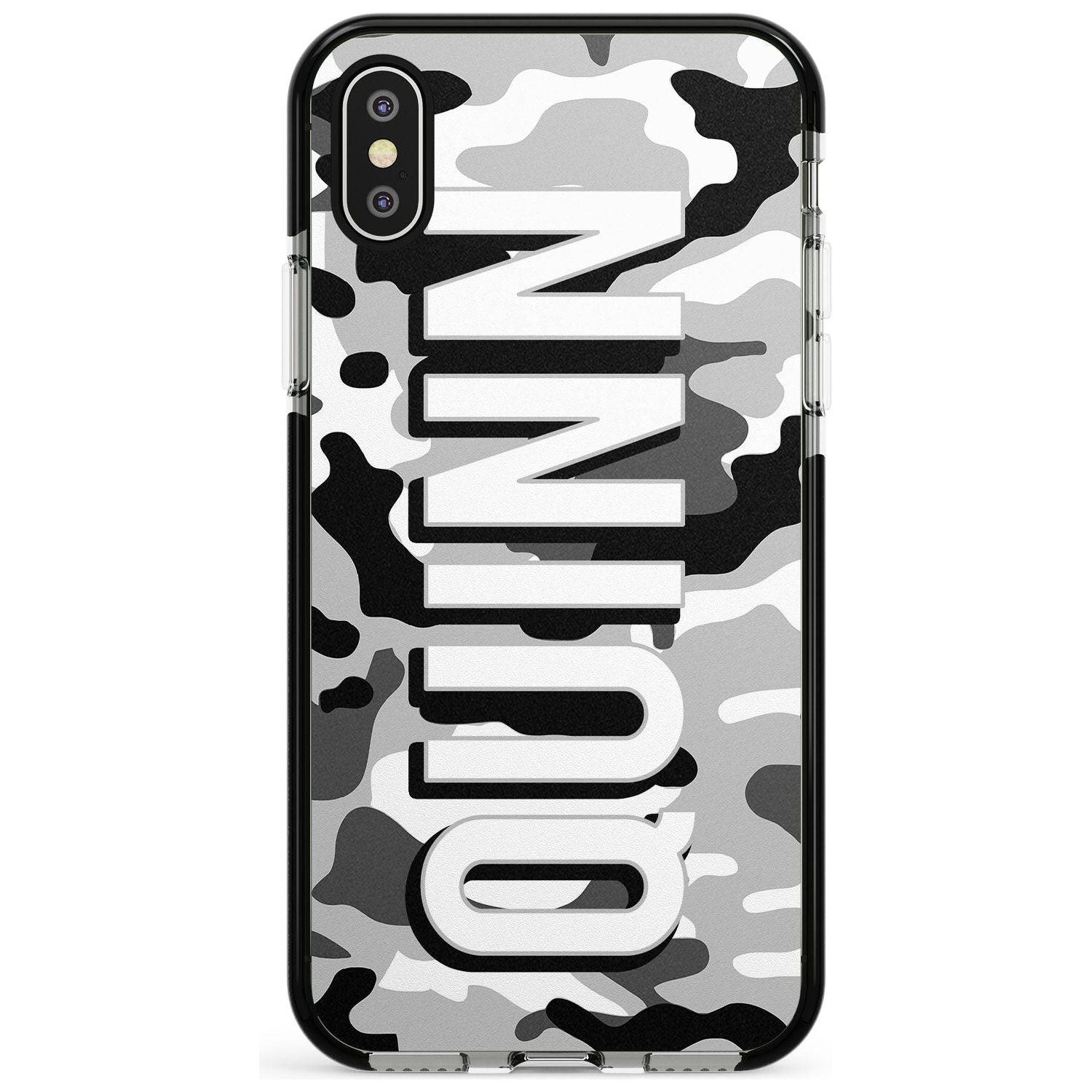 Greyscale Camo Pink Fade Impact Phone Case for iPhone X XS Max XR