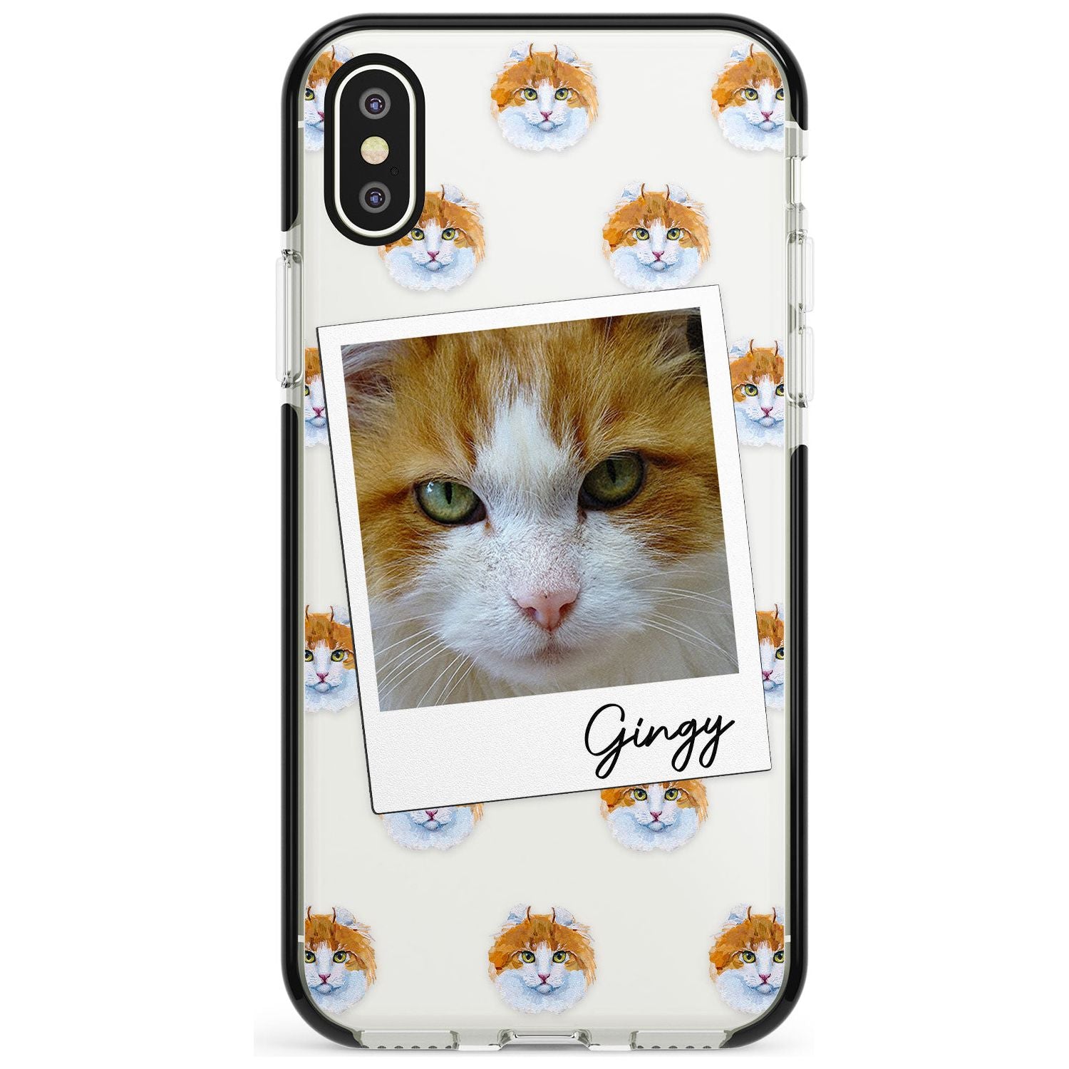 Personalised American Curl Photo Black Impact Phone Case for iPhone X XS Max XR