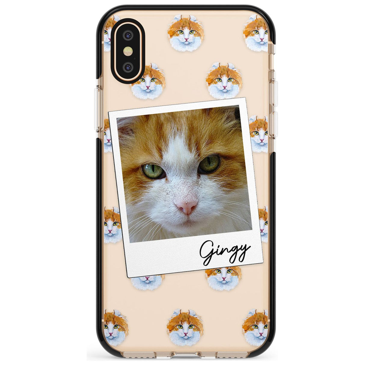 Personalised American Curl Photo Black Impact Phone Case for iPhone X XS Max XR