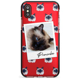 Personalised Burmese Cat Photo Black Impact Phone Case for iPhone X XS Max XR