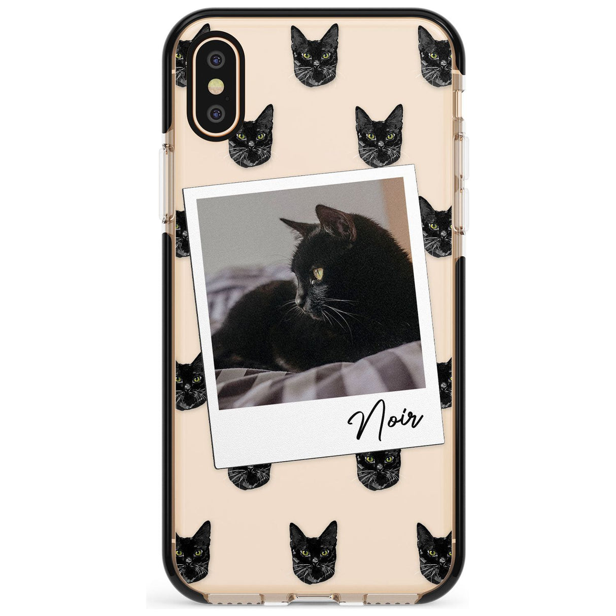 Personalised Bombay Cat Photo Black Impact Phone Case for iPhone X XS Max XR