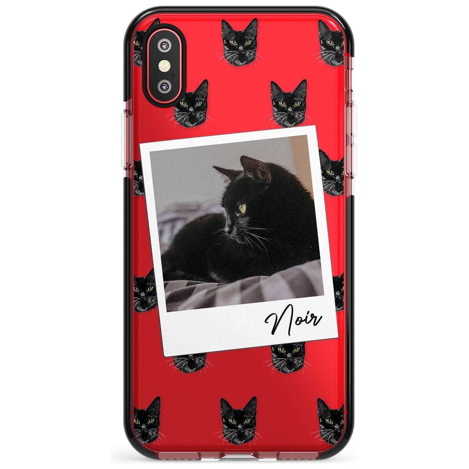 Personalised Bombay Cat Photo Black Impact Phone Case for iPhone X XS Max XR