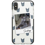 Personalised Korat Cat Photo Black Impact Phone Case for iPhone X XS Max XR