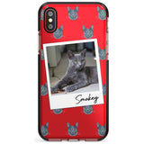 Personalised Korat Cat Photo Black Impact Phone Case for iPhone X XS Max XR