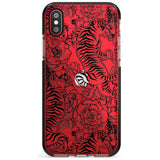 Personalised Chinese Tiger Pattern Black Impact Phone Case for iPhone X XS Max XR