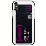 Personalised Concert Ticket Black Impact Phone Case for iPhone X XS Max XR