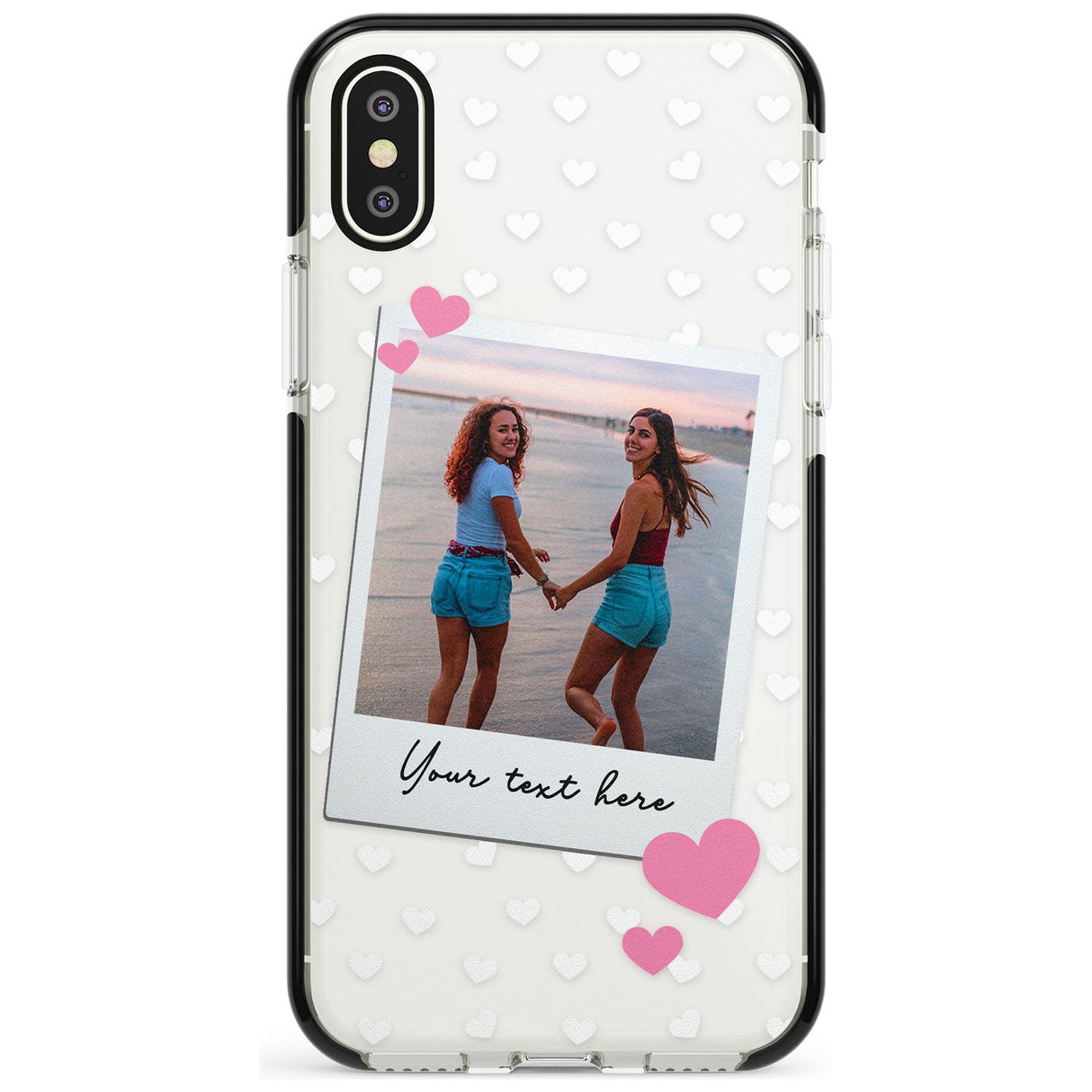 Instant Film & Hearts Pink Fade Impact Phone Case for iPhone X XS Max XR