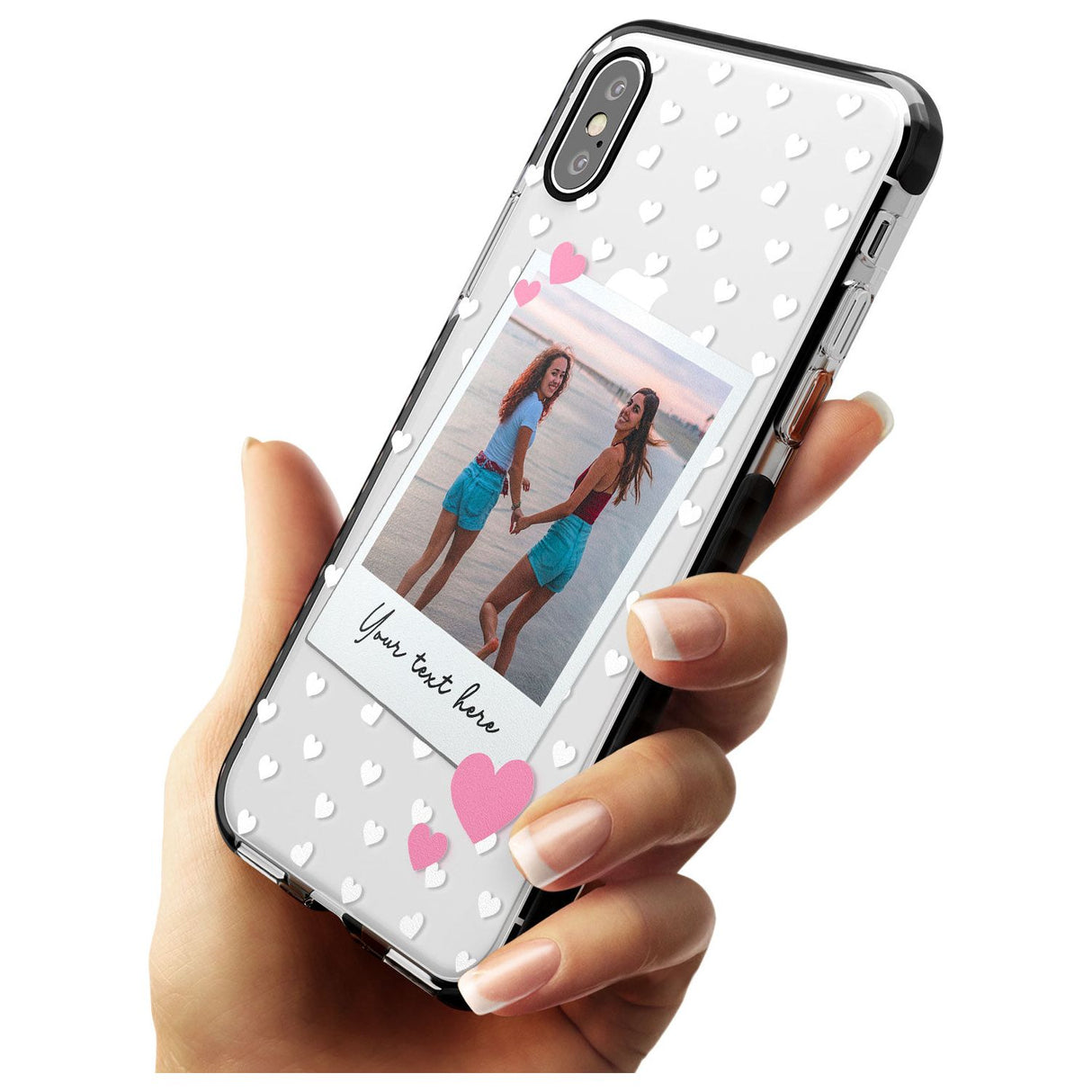 Instant Film & Hearts Pink Fade Impact Phone Case for iPhone X XS Max XR