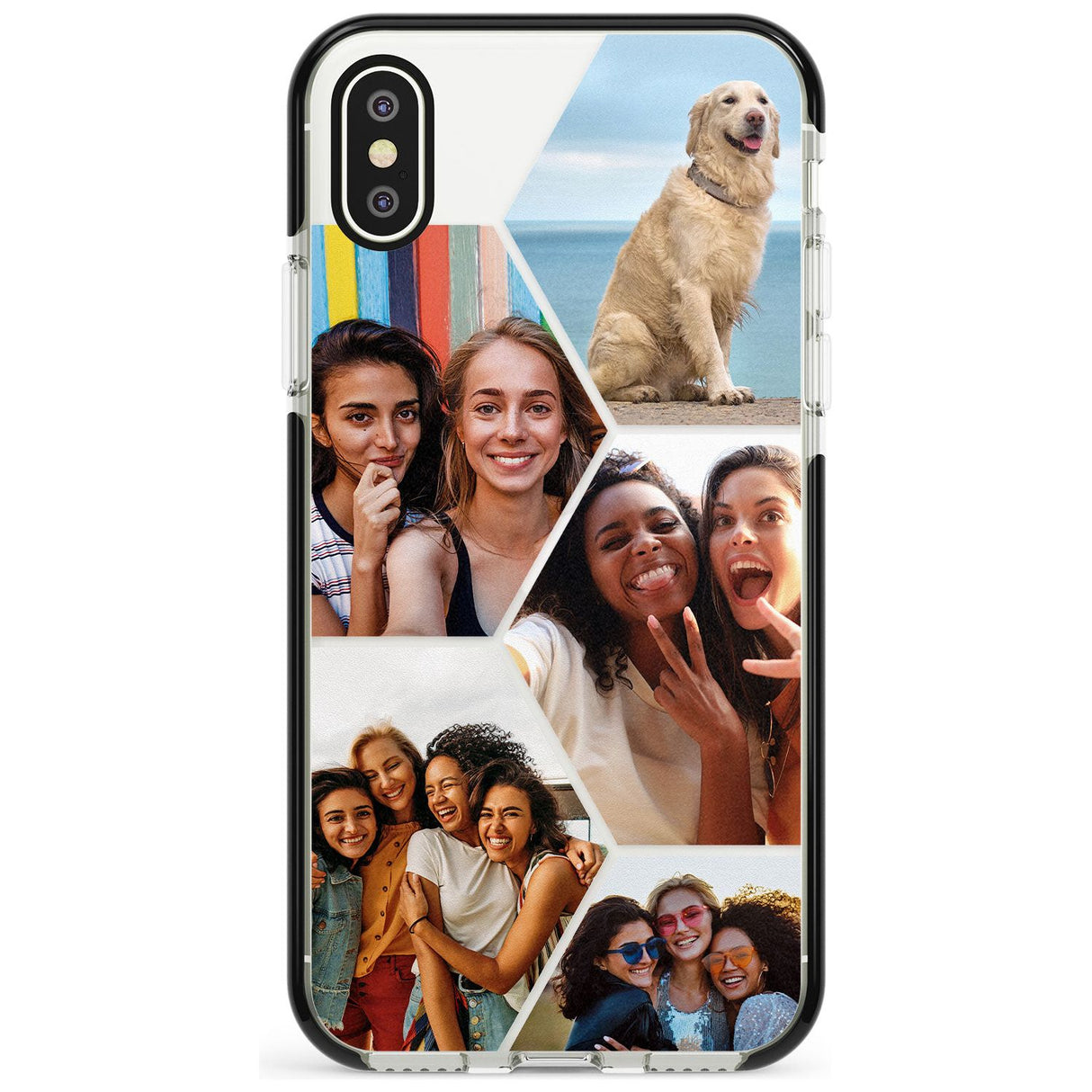 Personalised Heart Photo Grid Phone Case for iPhone X XS Max XR