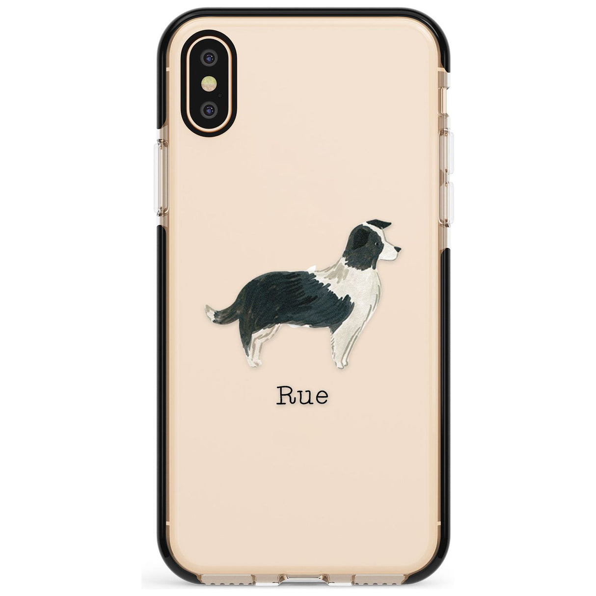 Border Collie Pink Fade Impact Phone Case for iPhone X XS Max XR