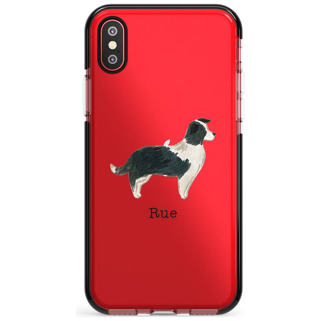 Border Collie Pink Fade Impact Phone Case for iPhone X XS Max XR