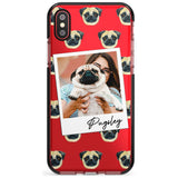 Pug - Custom Dog Photo Pink Fade Impact Phone Case for iPhone X XS Max XR