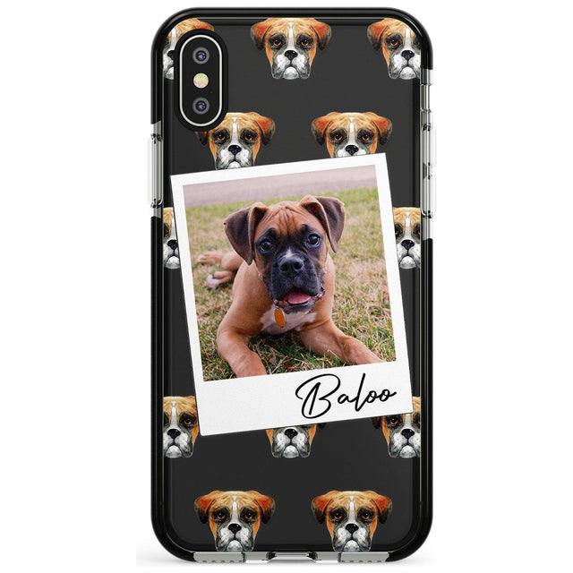 Boxer - Custom Dog Photo Pink Fade Impact Phone Case for iPhone X XS Max XR
