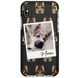 German Shepherd - Custom Dog Photo Pink Fade Impact Phone Case for iPhone X XS Max XR